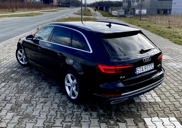 Audi A4 cena 86977 przebieg: 188895, rok produkcji 2019 z Myślenice małe 704